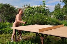 Naked tennis game